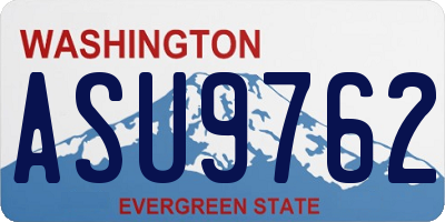 WA license plate ASU9762