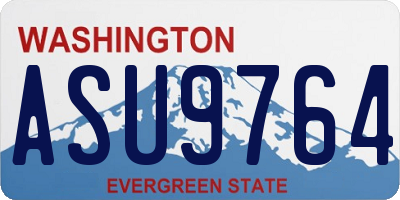 WA license plate ASU9764