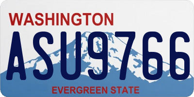 WA license plate ASU9766