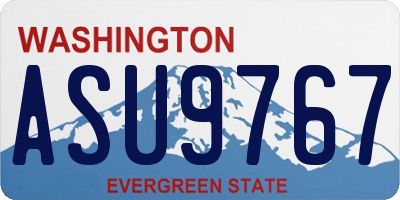 WA license plate ASU9767
