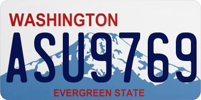 WA license plate ASU9769
