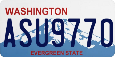 WA license plate ASU9770