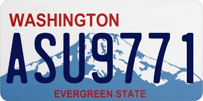 WA license plate ASU9771