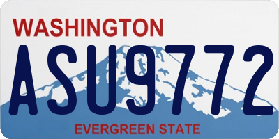 WA license plate ASU9772