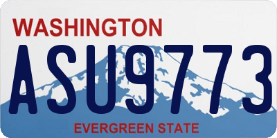 WA license plate ASU9773