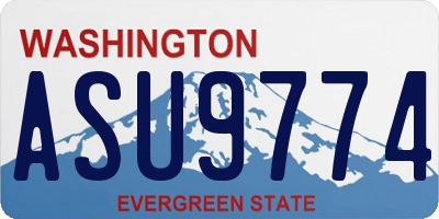 WA license plate ASU9774