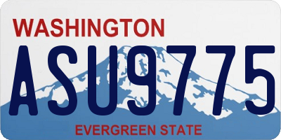 WA license plate ASU9775