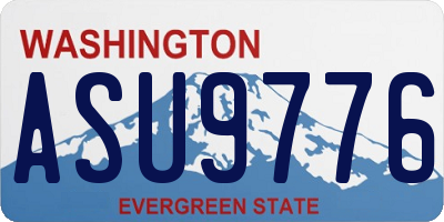 WA license plate ASU9776
