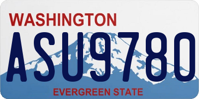 WA license plate ASU9780