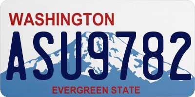 WA license plate ASU9782