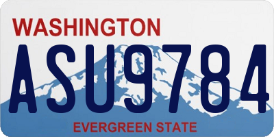 WA license plate ASU9784