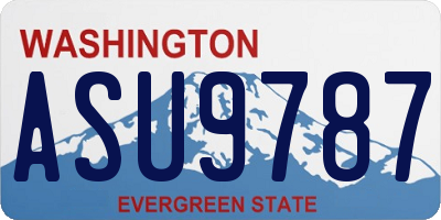 WA license plate ASU9787