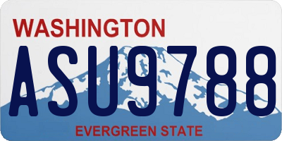 WA license plate ASU9788