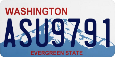 WA license plate ASU9791