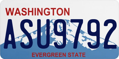 WA license plate ASU9792