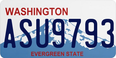 WA license plate ASU9793