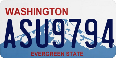 WA license plate ASU9794