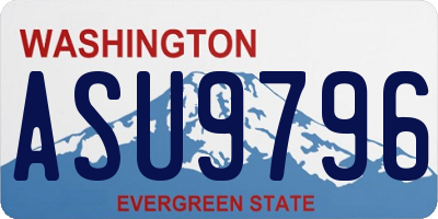 WA license plate ASU9796