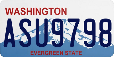 WA license plate ASU9798