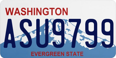 WA license plate ASU9799