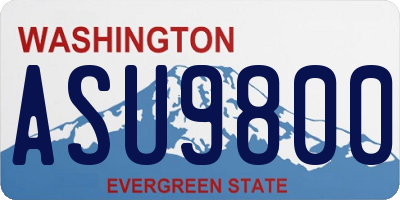 WA license plate ASU9800