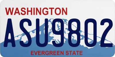 WA license plate ASU9802