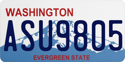 WA license plate ASU9805