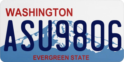 WA license plate ASU9806