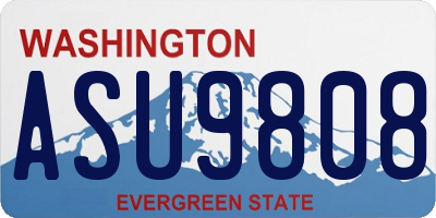 WA license plate ASU9808