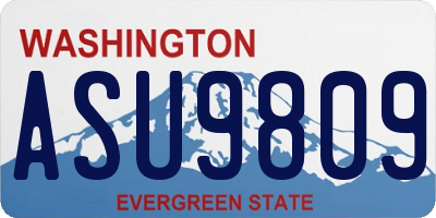 WA license plate ASU9809