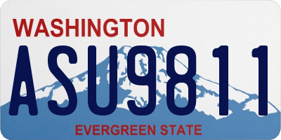 WA license plate ASU9811