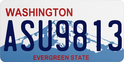 WA license plate ASU9813