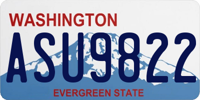 WA license plate ASU9822