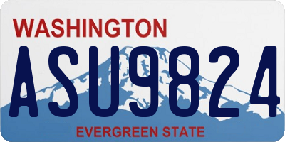 WA license plate ASU9824