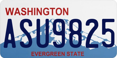 WA license plate ASU9825