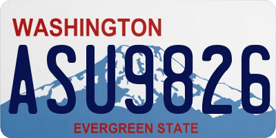 WA license plate ASU9826
