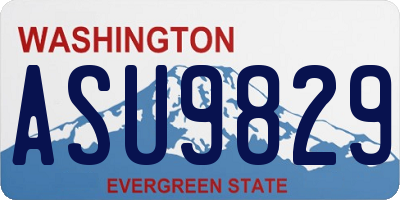 WA license plate ASU9829