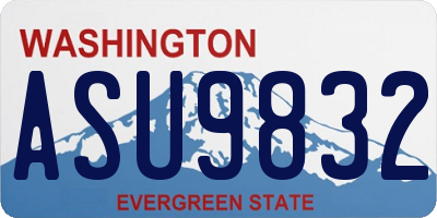 WA license plate ASU9832