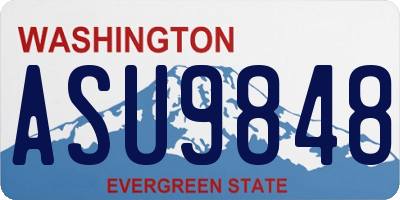 WA license plate ASU9848