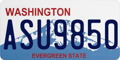 WA license plate ASU9850