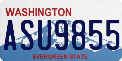 WA license plate ASU9855