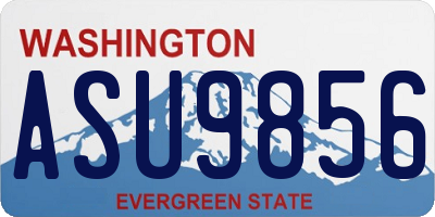 WA license plate ASU9856