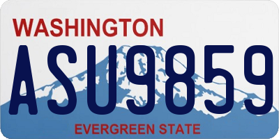 WA license plate ASU9859