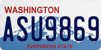 WA license plate ASU9869