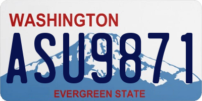 WA license plate ASU9871