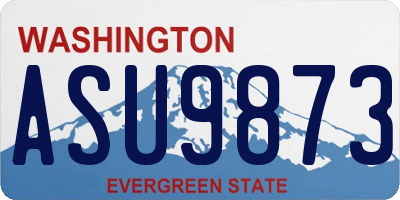 WA license plate ASU9873