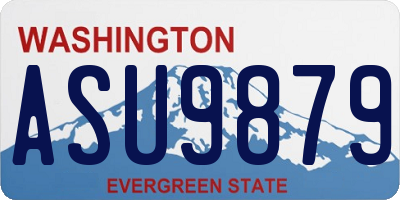 WA license plate ASU9879