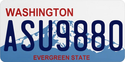 WA license plate ASU9880