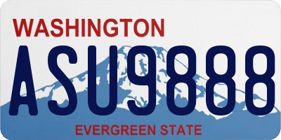 WA license plate ASU9888