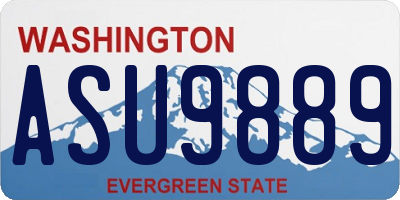 WA license plate ASU9889